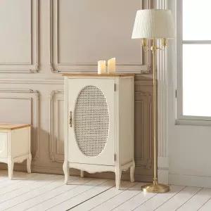 [무료배송] 클래식 엔틱가구 카렌 피타 원목 라탄 단문 장식장 [CP]