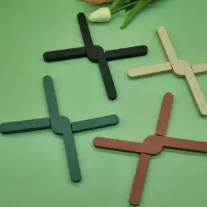 [콩심팥심]실리콘 접이식 냄비 받침대 미끄럼 방지 매트 받침