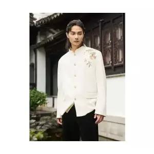 남친 자켓 모란꽃자수 차이나카라 정장 코트 결혼식 패션 패피1