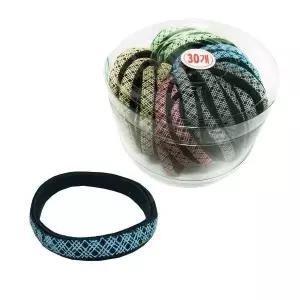 체크 헤어끈 머리끈 묶기 헤어 밴드 납작고무줄 30P 당고머리