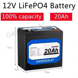 New12V 배터리 20Ah LiFePo4 리튬 철 인산염 충전식 어린이 스쿠터 보트 모터