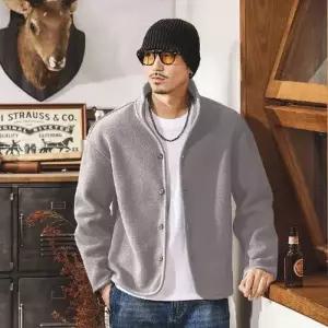 남성용 빈티지 캐주얼 데일리 점퍼 야상사파리 기모 안감 야상 겨울이너 플리스 코트 다올4