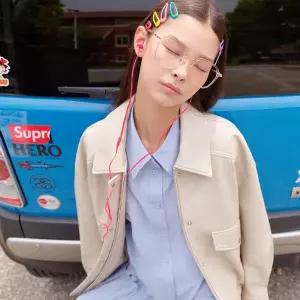 [롯데백화점]씨씨콜렉트 오버사이즈 페이크 레더 점퍼 C254PSF751