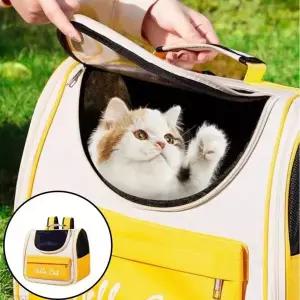 [콩심팥심]메쉬 이동가방 반려동물 캐리어 외출산책 고양이 백팩 앞 반려동물