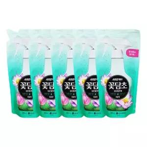 엘지생활건강 엘지 샤프란 섬유탈취제 꽃담초 연꽃 320mlx5개 탈취