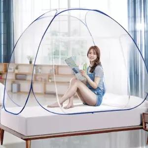 [콩심팥심]초간단 원터치 모기장 아기 텐트 야외 캐노피 방충망