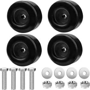 트레일러 범퍼 제너레이터 공기 압축기용 고강도 고무 방진 발 1 x 2.5 인치 4 팩 검은색