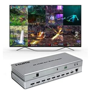 HDMI 쿼드 멀티 뷰어 심리스 스위치 비디오 컨버터 화면 분할 PS4 DVD 카메라 PC TV용 4K 8x1 8 in 1 출력