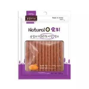 네츄럴오 강아지 간식 스틱 훈련용 오리 져키 100g MNA