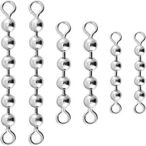 알원더 50팩 낚시 구슬 체인 회전 메기 스테인리스 스틸 공 태클 장비 민물 소금물