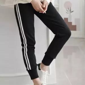 [라일리여성의류] Rly 스티치 기모 여성 팬츠 줄 배색팬츠 허리밴딩 주