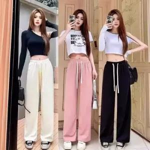 [라일리여성의류] Rly 프리미엄 여자 여름 와이드 밴딩 아이스 바지 쿨