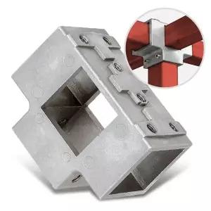 [RIZPICK]사각파이프 연결 8개/각파이프 각관브라켓 중앙조인트 각관브라켓