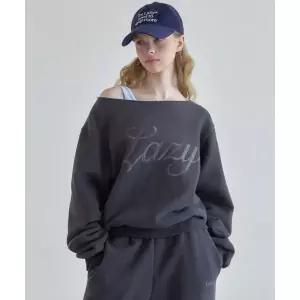 LAZYZ 슬로우 멜로우 데일리 오프숄더 스?셔츠 (3색상)