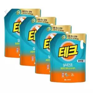 테크 실내건조 일반용 2L 4개 리필용