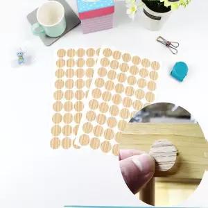 스티커 가리기 연한갈색 54P 피스 못자국 스크래치 가구스티커 원형스티커