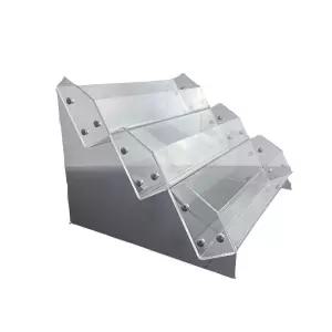 계단식 전시대 1-3단 아크릴진열대 경사형 투명 거치대 이층 길이 28cm