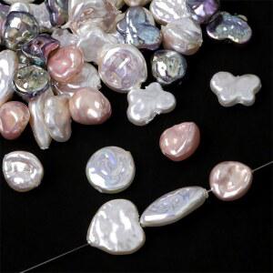 부자재 바로크 스타일 ABS 진주 비즈 참 하트 나비 불규칙 펜던트 귀걸이 팔찌 목걸이 헤어클립 DIY 쥬얼리 제작