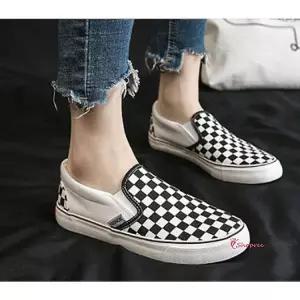 슬립온 발편한 여성 캐주얼 체크 여자 끈없는 운동화rst964