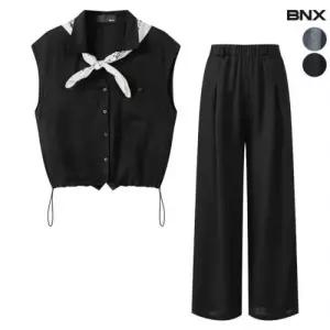 BNX 5566여성 스카프 세트 민소매 팬츠 셋업2267947