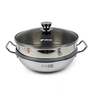 만두찜기 인덕션 가스레인지 다양한 열원 일품 3단 찜냄비 28cm