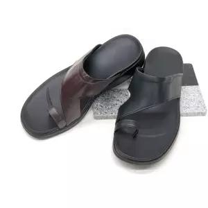 남성샌들 남성쪼리 가죽 쿠션감 고급형 국내생산 2중 창 조리 슬리퍼 샌들 08호