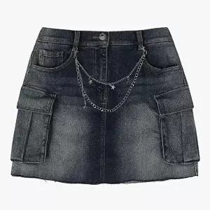 [셀러허브 1]더데이걸 HC37 블링 워싱 카고 스커트 THE DAY GIRLS 여아 주니어 아동복 TGWH26102 (4722433