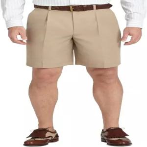 브룩스 브라더스 남성 세인트 앤드루스 플리츠 프론트 치노 골프 반바지