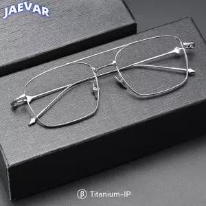 티타늄안경테 울트라 라이트 티타늄 안경 광학 블루 프레임 여성 더블 빔 남자 레트로 처방