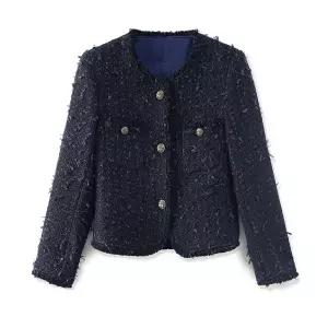 여자 봄코트 마들렌 시리즈 중빈티지 스몰카라 트위드 숏코트 남유 원픽1