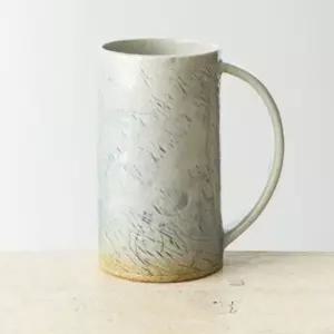 이천도자기 수묵 일자 롱 머그 도자기 컵 물잔