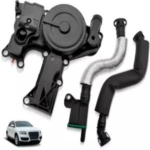 06H103495AB PCV 밸브 엔진 크랭크케이스 통풍구 오일 분리기 브리더 호스 3피스 호환 아우디 A3 A4 A5 Q5