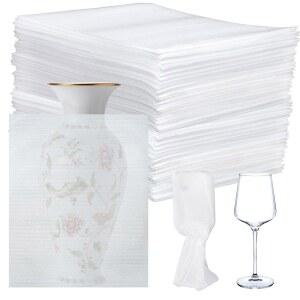 100팩 포장 폼 파우치 12x16인치, 대형 쿠션 랩 파우치로 머그잔, 유리잔, 도자기 및 식기, 이동용 플레이트 슬리브, 깨지기 쉬운 물품을 위한 용품 보호