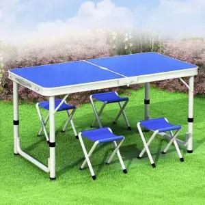 야외 접이식 테이블세트 포차 계곡 옥상 파스텔 세트 테이블
