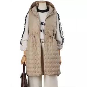 쉬즈나인 [] 웨이브 퀼팅 롱 경량 패딩조끼 1119167