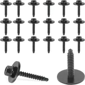 바이호 20 PCS 자동차 볼트 부품 범퍼 커버 스플래시 쉴드 펜더 라이너 액세서리 패스너 휠하우스 나사