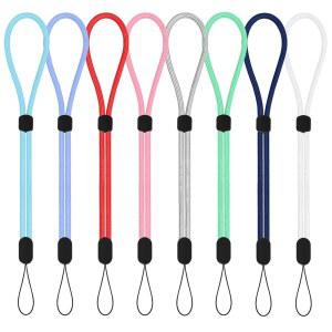 Hovmwey 손목 스트랩 랜야드, 열쇠, 휴대폰, 카메라, USB 플래시 드라이브, 손전등, 열쇠고리, ID 이름 태그 배지(혼합 색상)를 위한 8팩 조절식 랜야드