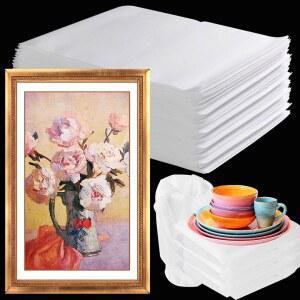 16개의 u201Dx24 u201D 50팩 폼 파우치, 포장 접시 아트워크를 위한 대형 이동 용품, 파손품 보관을 0.5mm 두꺼운 쿠션 백, 파손된 접시를 깨지기 쉬운 패딩 소재 슬리브 중국