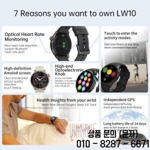 iGPSPORT LW10 스마트워치 1.43인치 AMOLED 스크린 GNSS 트래커 블루투스 통화 50+ 스포츠 모드 심박수/SpO