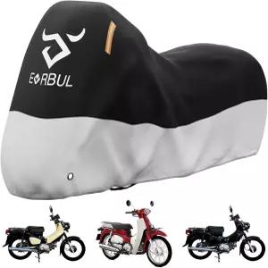 EVRBUL 모터사이클 커버 방수 아웃도어 사계절용 헤비 듀티 420D 더블 스티치 모페드 보관 스쿠터 혼다