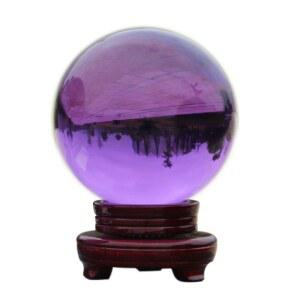 크리스탈 유리 보라색 오브제 타로 소품 구슬 장식
