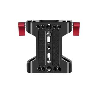 카메라 용 15mm 2 개의 로드 구멍 장착 클램프 퀵 릴리스 슬라이드 팔로우 케이지 키트 삼각대 헤드 장착베