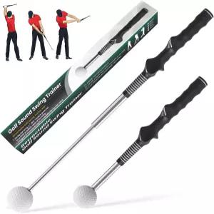 NUISISA 리트랙터블 골프 스윙 트레이닝 보조 그립 트레이너 남성용 액세서리 오른손 근력 및 치핑 타격