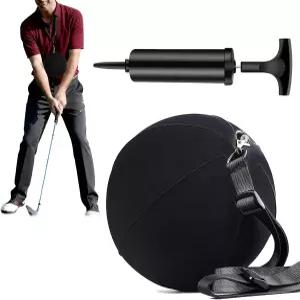 MHKLCD 리트랙터블 골프 스윙 트레이닝 보조 장치 그립 트레이너 및 오른손 클릭 피드백이 있는 휴대용