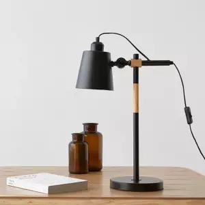 [마이모노샵][마이모노샵] 블랙 우드 침실 서재용 단스탠드 협탁조명 (17057424)