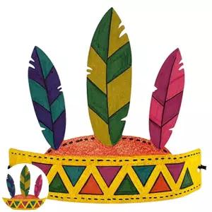 인디언 만들기대장 인디언종이머리띠(고무줄포함)