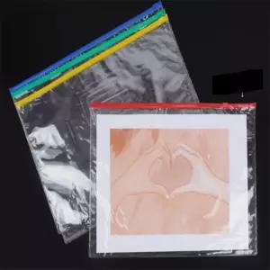 미제이 B4 투명 파일지퍼백 네임텍지퍼백