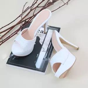 국내제작 격자 짜임 스트랩 가보시 킬힐 슬리퍼힐Y