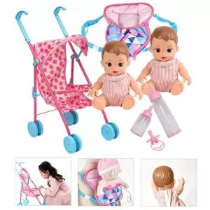 3살 4살선물 쌍둥이 아기인형 아기띠 유모차 장난감 인형놀이유모차