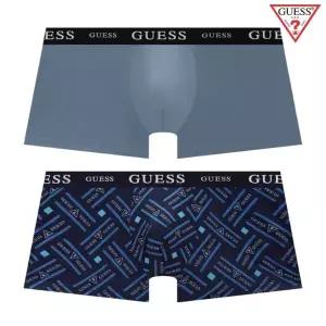 [게스언더웨어]솔리드+프린트 블루 드로즈 2종 세트 (GDMDR862/868)